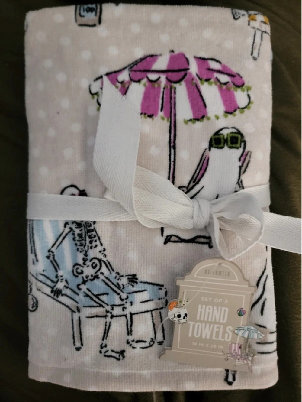 Summerween hand towels set of 2